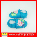 The Most Popular two cute animal embroidered cow leather old man slippers with kid shoes